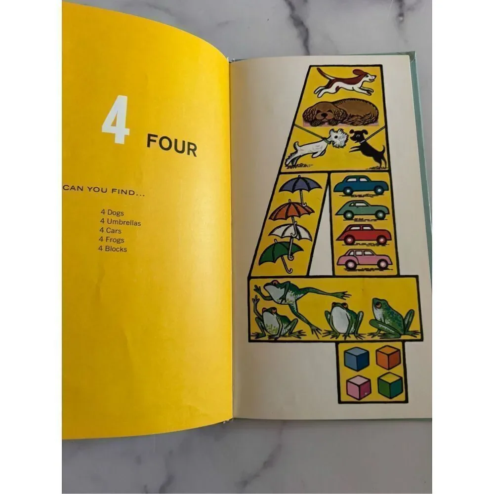 A golden happy book Who Says Hoo Numbers children’s vintage hardback books 1963